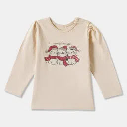 R&B Kids Beige Graphic Regular Fit Top-picture-18