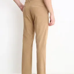 Allen Solly Beige Cotton Regular Fit Trousers image 2