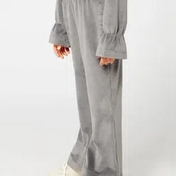 One Friday Kids Grey Regular Fit Trousers image 3