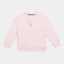 Tommy Hilfiger Pink Cotton Relaxed Fit Printed Sweatshirt-image-28
