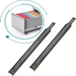 ABRO 300 mm Steel Black Phosphate Finish Telescopic Drawer Slide Side Mount-image-90