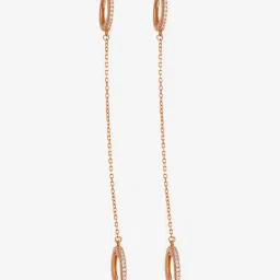 Kushal's Fashion Jewellery White Rose Gold Polished Silver Earring for Women-picture-18