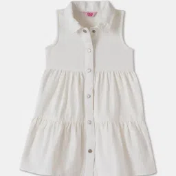 R&B Kids White Regular Fit Dress-picture-39