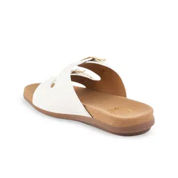 Shoetopia Women Solid Open Toe Flats with Buckles image 2