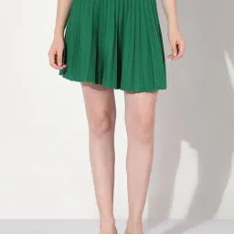 SHOWOFFFF Green Acrylic Solid Skirt-picture-25