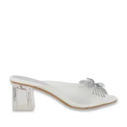 Mochi Women's White Casual Sandals image 3