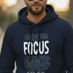 Mack Jonney Navy Regular Fit Printed Hoodie image 4