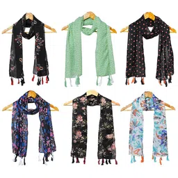 StoleVilla Pack Of 6 Women Printed Scarf-picture-14