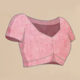 Winza Designer Pink Floral Print Saree with Unstitched Blouse image 5