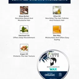 Amazing Earth Beard and Mustache Wax - 100 gm image 5