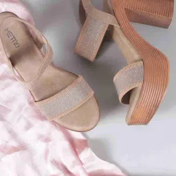 Metro Women's Beige Sling Back Sandals-picture-30