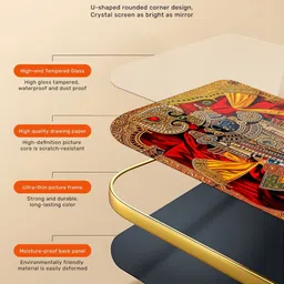 THE NEXT DECOR Red Glass Religious Wall Paintings image 4