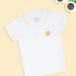 Pantaloons Baby Boys Bright White Printed Polo T-Shirt-image-95