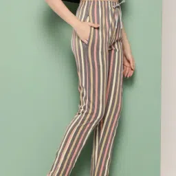 Leading Lady Multicolored Cotton Striped Pyjamas image 3