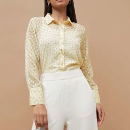 Code by Lifestyle Yellow Embroidered Top-picture-30
