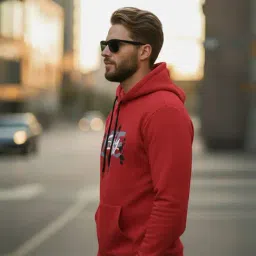 Mack Jonney Maroon Regular Fit Printed Hoodie image 3