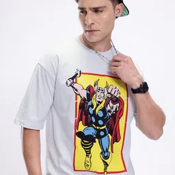 Kook N Keech Marvel Thor Printed Drop-Shoulder Sleeves Pure Cotton Oversized T-shirt-picture-52