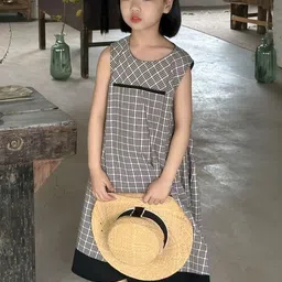 LULU & SKY Checked A-Line Dress image 2