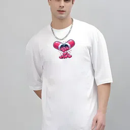 KAIDO Graphic Printed Round Neck Drop-Shoulder Sleeves Oversized Casual T-Shirt-picture-36