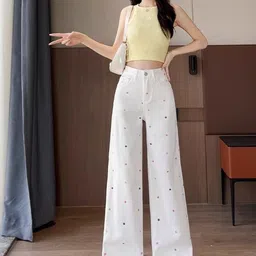 StyleCast Women Relaxed Fit Mid-Rise Slash Knee Embroidered Jeans-picture-31