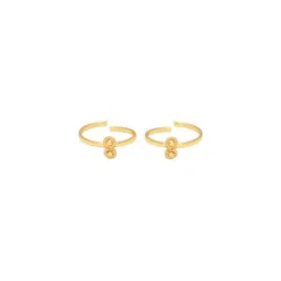 MEMOIR Gold plated wedding bridal adjustable free size toering jewellery for Women-picture-23