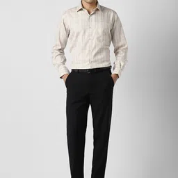 Van Heusen Checked Spread Collar Cotton Formal Shirt image 3