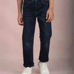 CRIMSOUNE CLUB Cotton Mild Washed Jeans - Blue-picture-15
