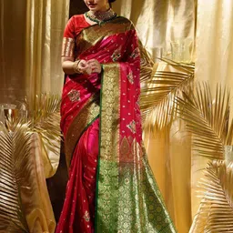 Rangtulika Ethnics Woven Design Zari Silk Cotton Saree-picture-14