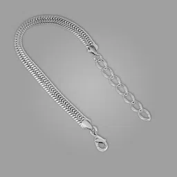 BLACK MAMBA Men Brass Rhodium-Plated Wraparound Bracelet image 1