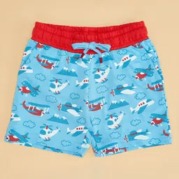 Pantaloons Baby Aeroplane Printed Shorts - Blue image 4