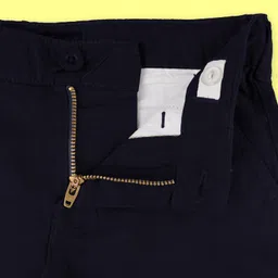 Kiddopanti Cotton Solid Shorts - Navy Blue image 4