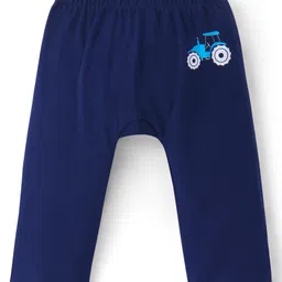 Doodle Poodle Interlock Cotton Full Length Diaper leggings with Vehicle Print - Multicolour image 4