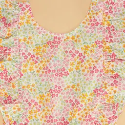 YU by Pantaloons Sleeveless Floral Printed Frill Design Jumpsuit - Multi Colour image 5