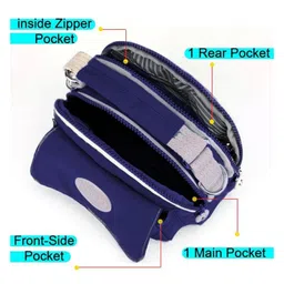 Storite Women's Stylish Small Lightweight Sling Crossbody Shoulder Bag, Portable Handbag Bag With Inner Padded Pocket & Adjustable Strap (Blue,21x10x17cm) image 4