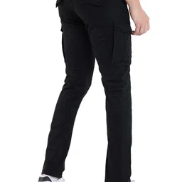 BOTABOCHI Men Relaxed High-Rise Easy Wash Cargos Trousers image 2