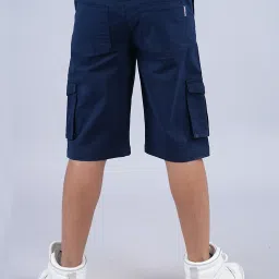 Kiddopanti Kids Navy Solid Shorts image 2