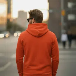 Mack Jonney Orange Regular Fit Printed Hoodie image 2