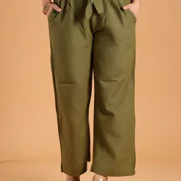 Style Shoes Women Mid-Rise Tie Ups Relaxed Fit Trousers-image-76