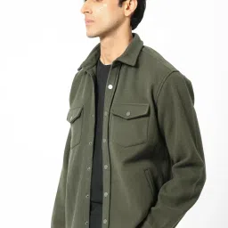 Rare Rabbit Green Regular Fit Solid Jacket image 2
