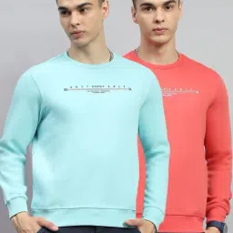 Monte Carlo Red & Sky Blue Regular Fit Printed Reversible Sweatshirt-picture-41