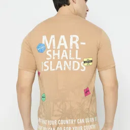 Duke Beige Slim Fit Printed T-Shirt image 2