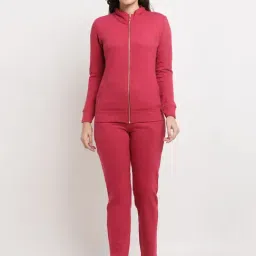 Kanvin Pink Regular Fit Jacket Pyjama Set-image-10
