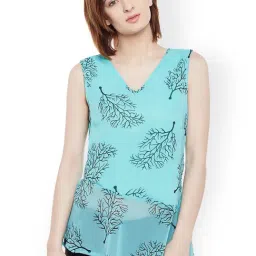 Belle Fille Sky Blue Printed Top-picture-11