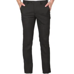 Arrow Black Regular Fit Trousers-picture-40