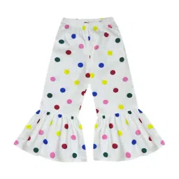 A.T.U.N. Kids White Cotton Printed Ruffle Pants-picture-37