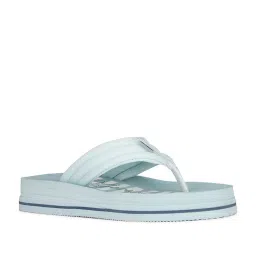 Sunshine by Bata Women's FLUFFIES TH Blue Flip Flops image 2