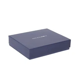 Mast & Harbour Men Navy Blue Solid Leather Three Fold Wallet image 4