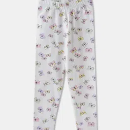 R&B Kids White Printed Slim Fit Leggings-picture-21