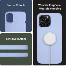 Sprig Liquid Silicone Magnetic Back Cover for APPLE iPhone 15 Pro Max (Blue) image 2