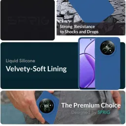 Sprig Back Cover for Realme Narzo N65 5G (Blue) image 2